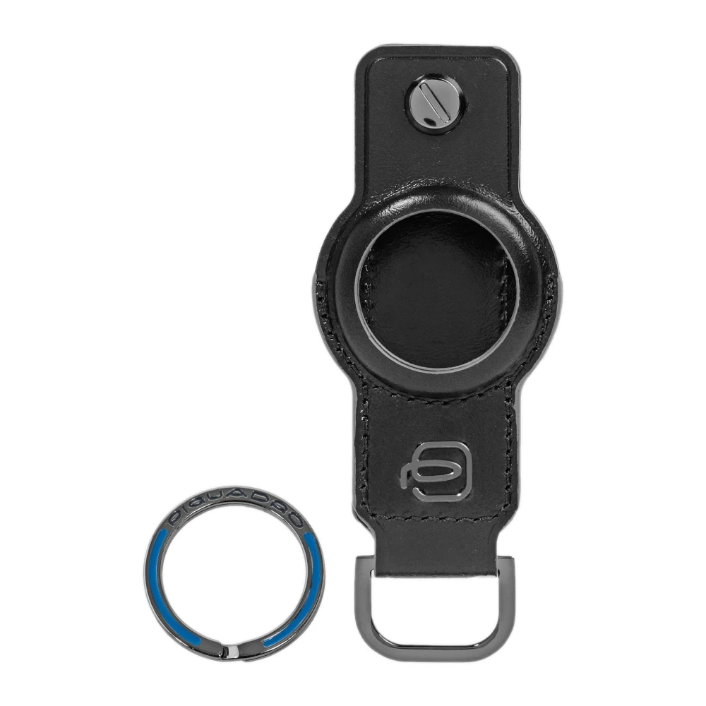 Piquadro Unisex Zwart Sleutelhanger Voor Airtag En Connequ 4.0