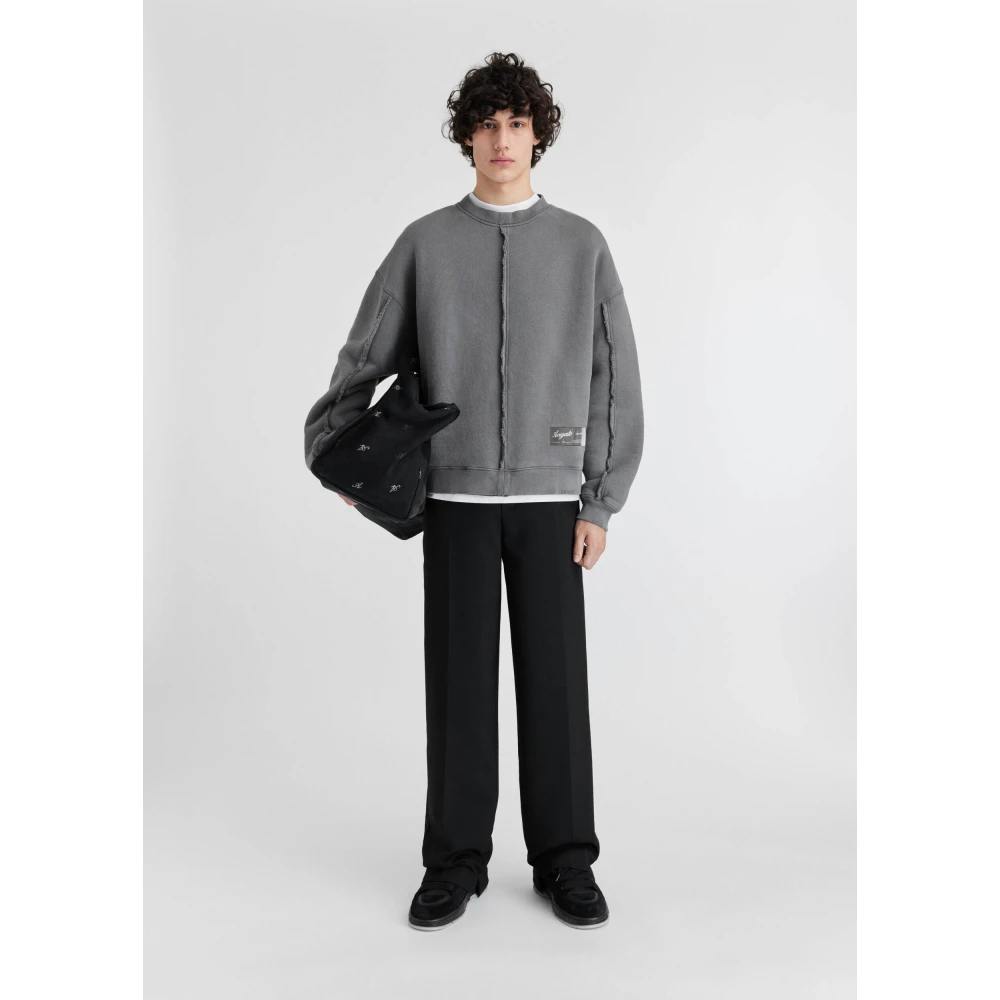 Axel Arigato Chopped Distressed Sweatshirt Gray Heren