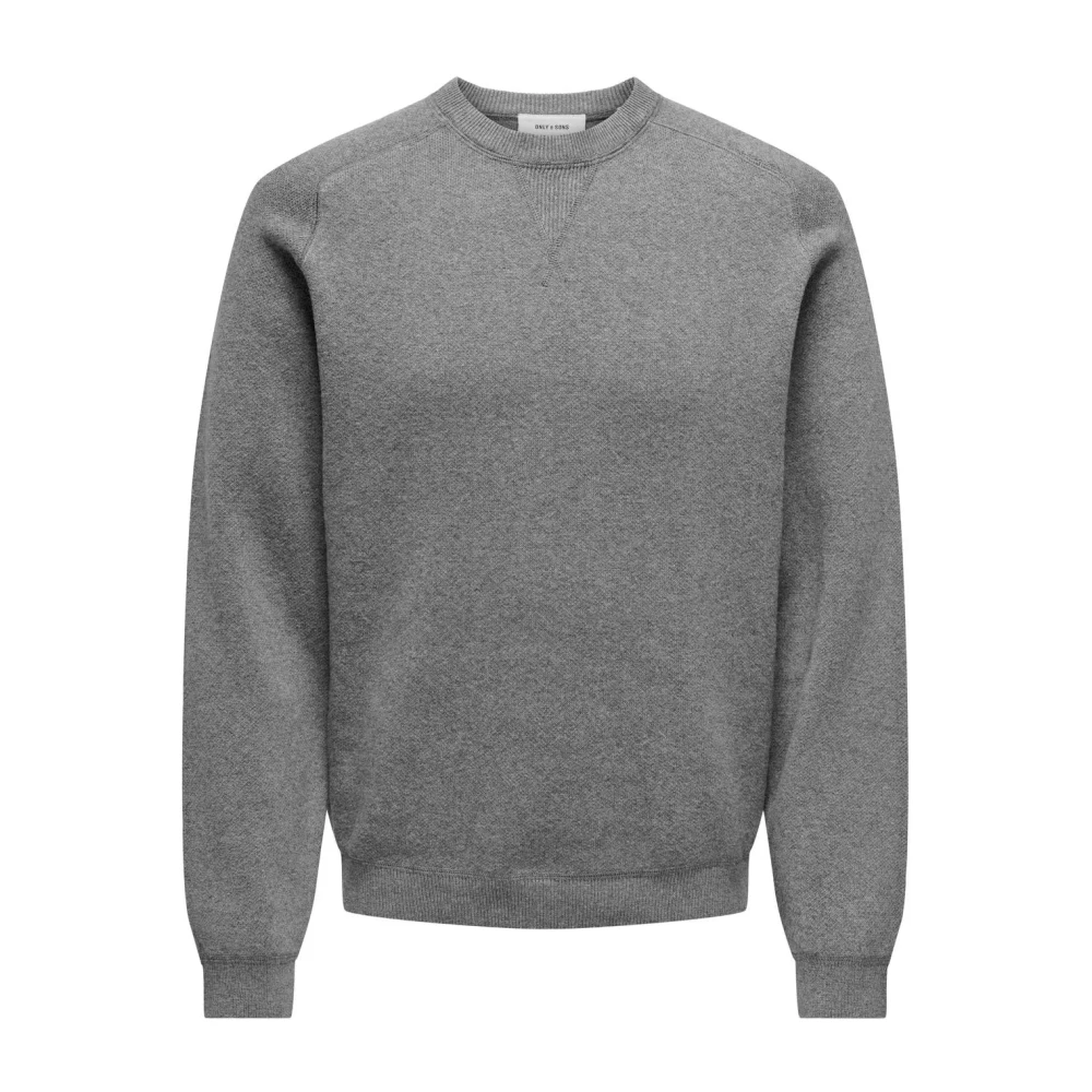Only & Sons Heren Crew Neck Sweater Gray Heren