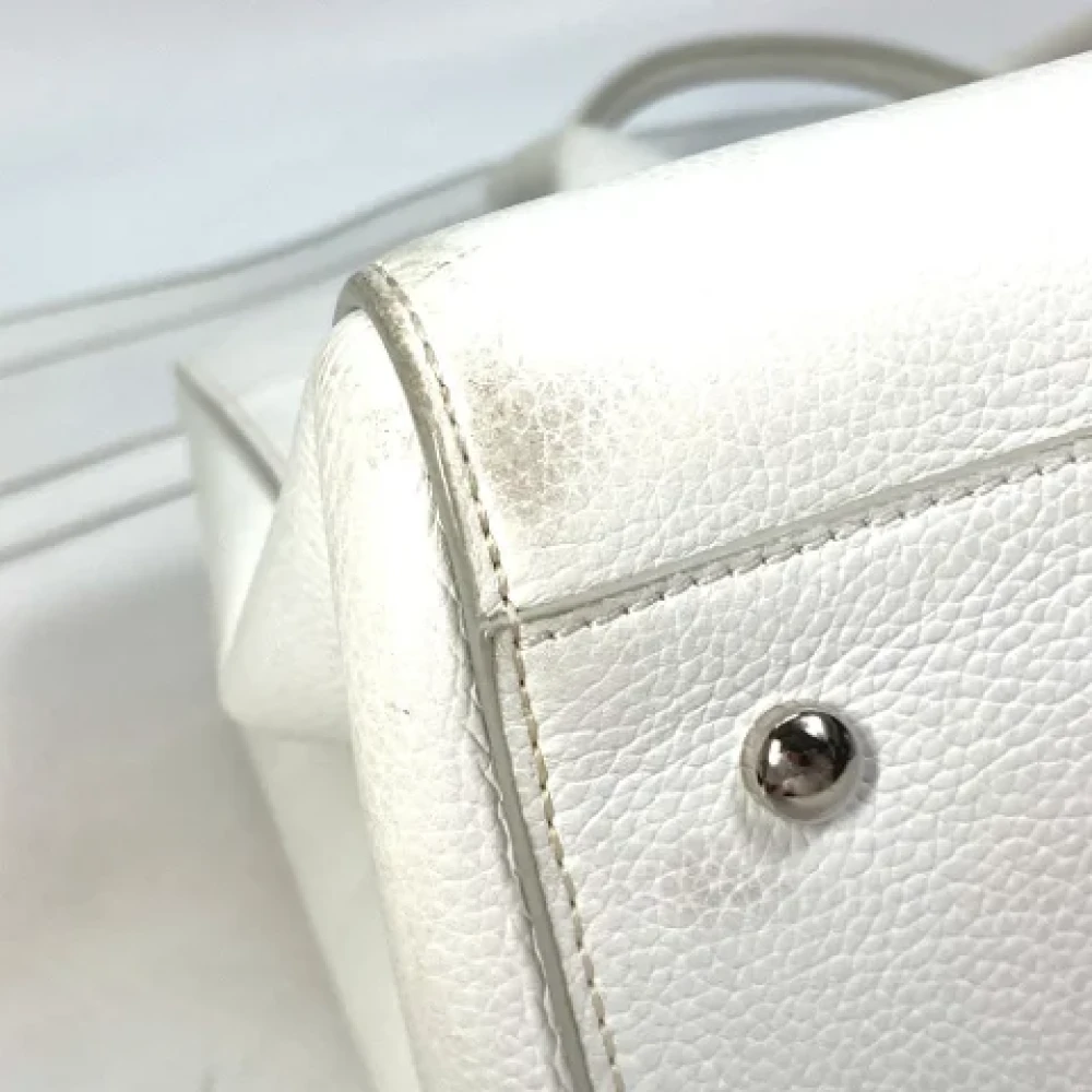 Chanel Vintage Pre-owned Leather chanel-bags White Dames