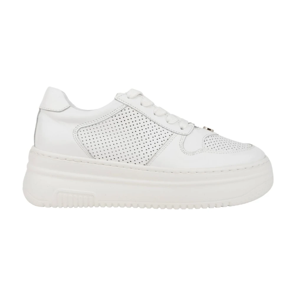 Sergio Moretti Casual Witte Leren Sneakers Dames Schoenen