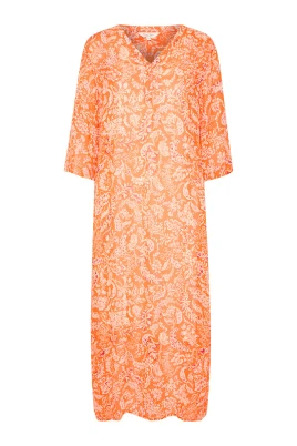 Botanisk Mandarin Orange Klänning