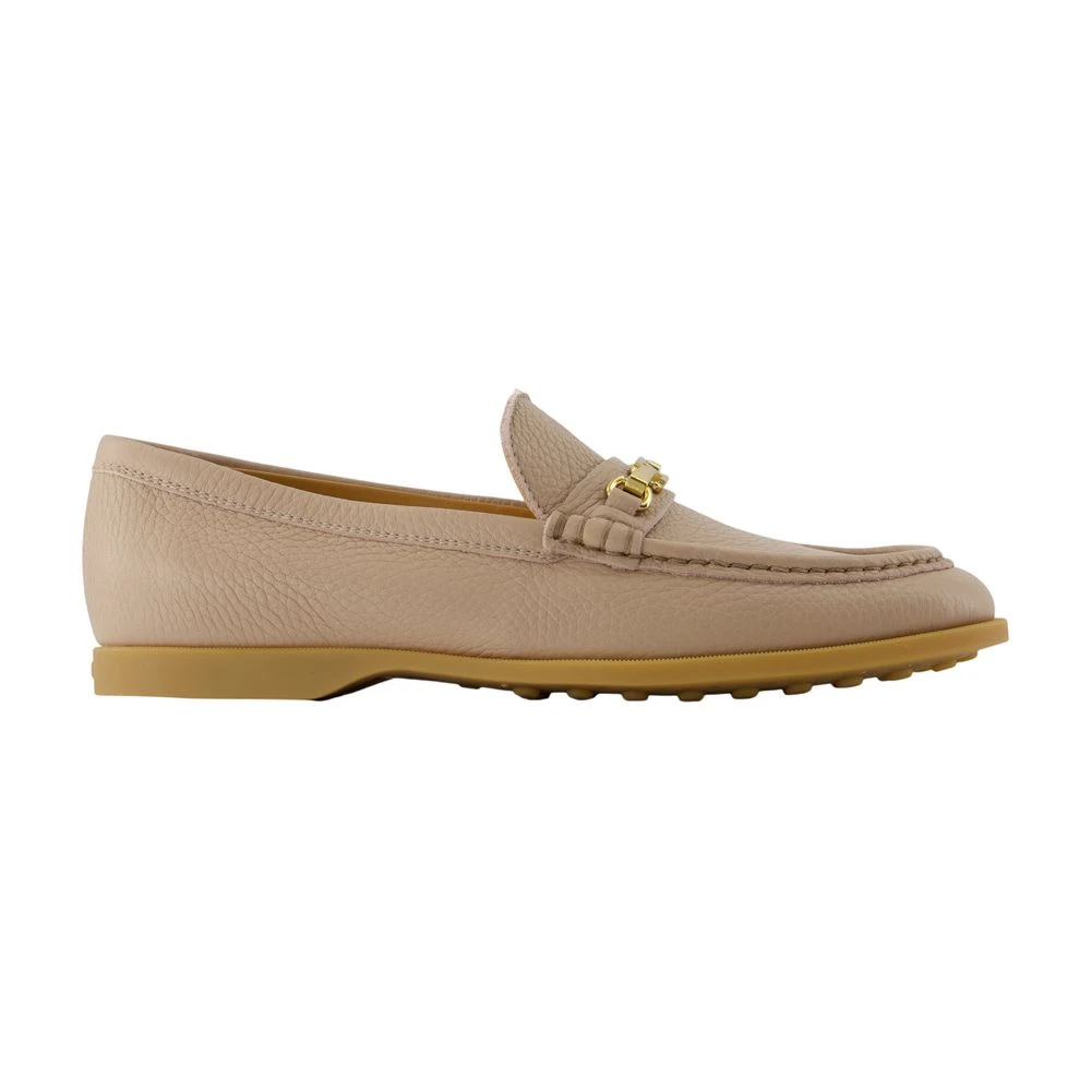 Tod's Women's Beige Leather Loafers - Loafers - 4 Uk - Shoes