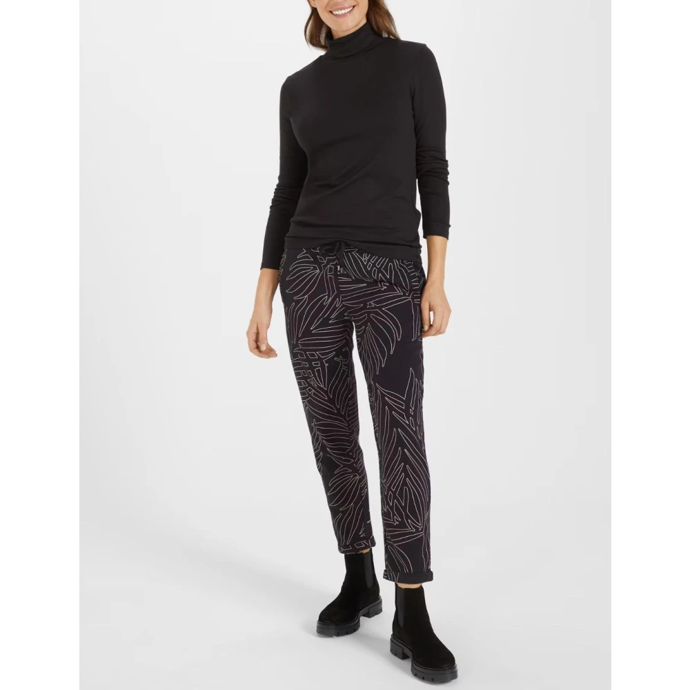 Juvia Modal en katoenen shirt met hoge hals Black Dames
