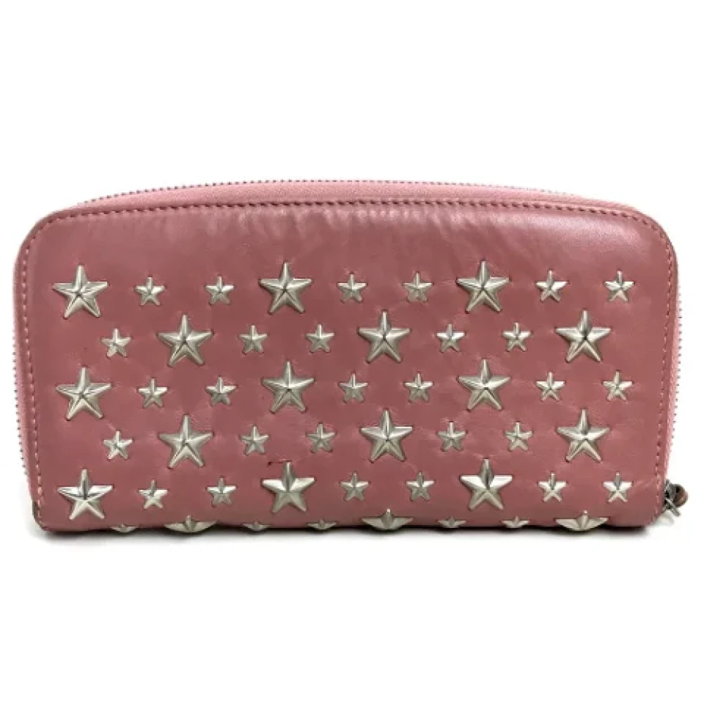 Jimmy Choo Pre-owned Leather wallets Pink Dames