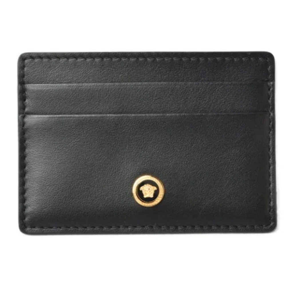 Versace Pre-owned Leather wallets Black Dames