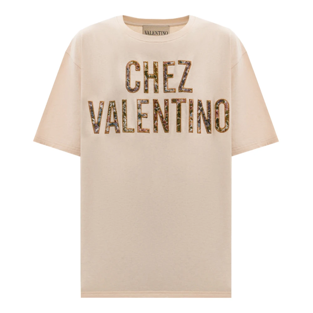 Valentino Women's Beige Betulla T-Shirt - T-Shirts - S - Tops