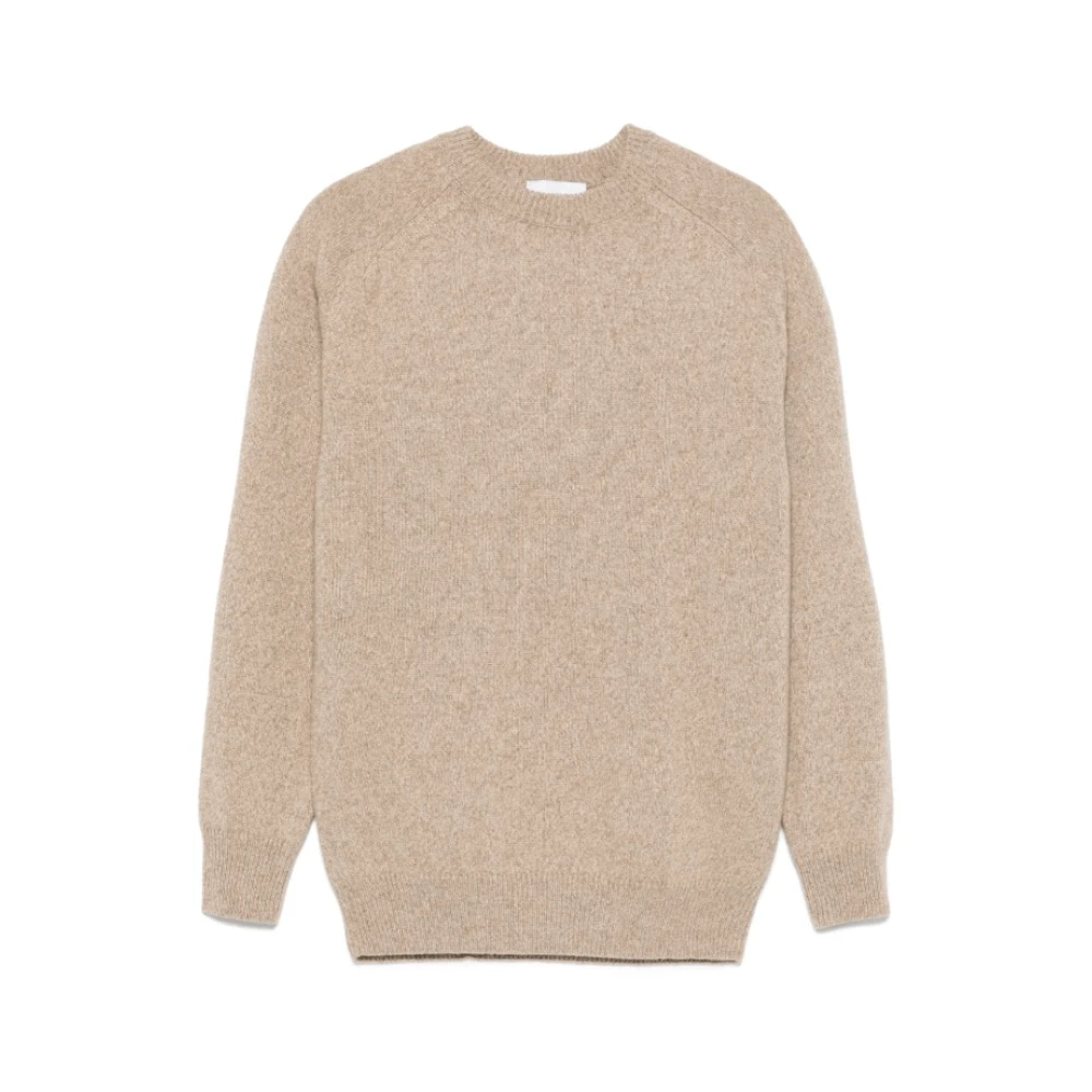 Lardini Beige Cashmere Gebreide Crew Neck Sweater Beige Heren