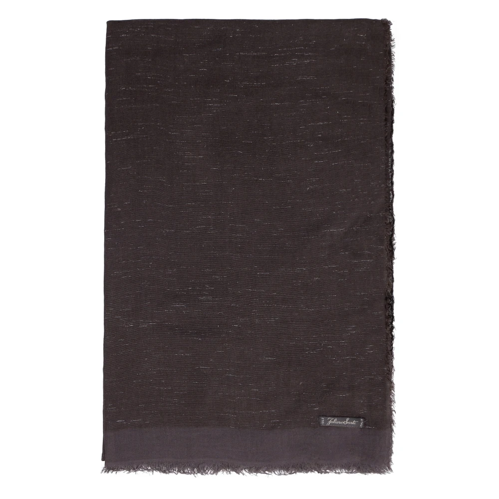 Faliero Sarti Lurexdraad Modal Cashmere Foulard Gray Dames