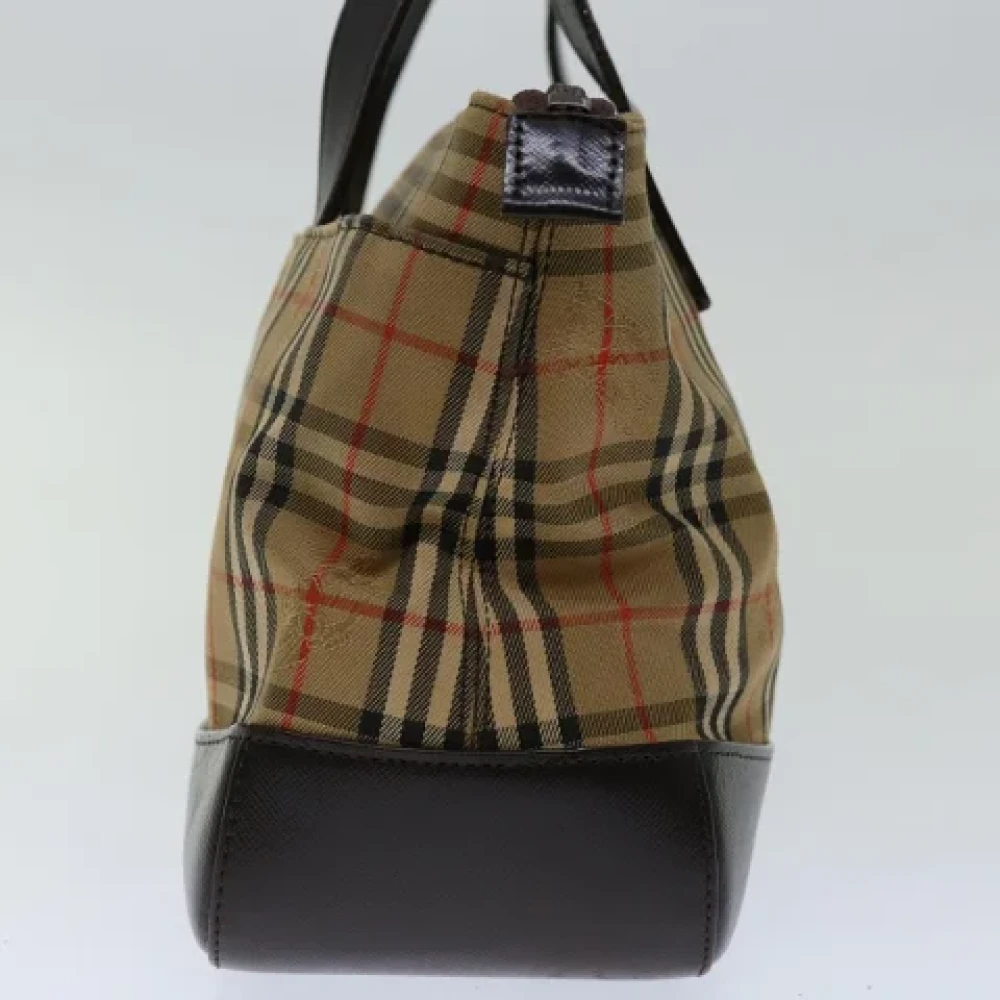 Burberry Vintage Pre-owned Canvas handbags Beige Dames