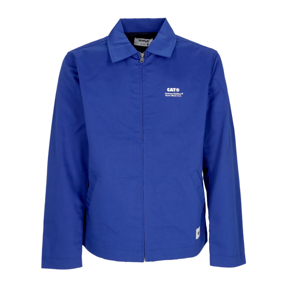 CAT Canvas Werkjas Rits Zakken Blue Heren