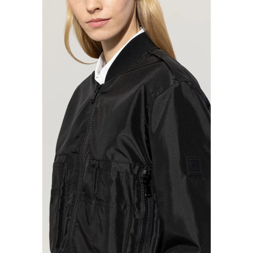 LUISA CERANO Korte blouson met tweewegrits Black Dames