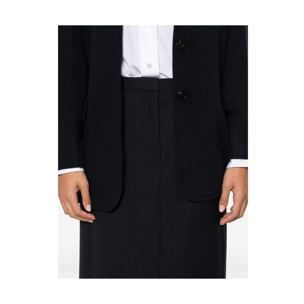 Theory Navy Blauwe Pencil Rok Blue Dames