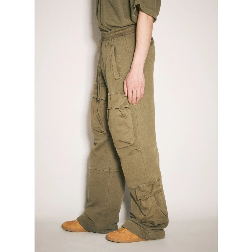 Entire Studios Katoen Fleece Utility Track Broek Green Heren