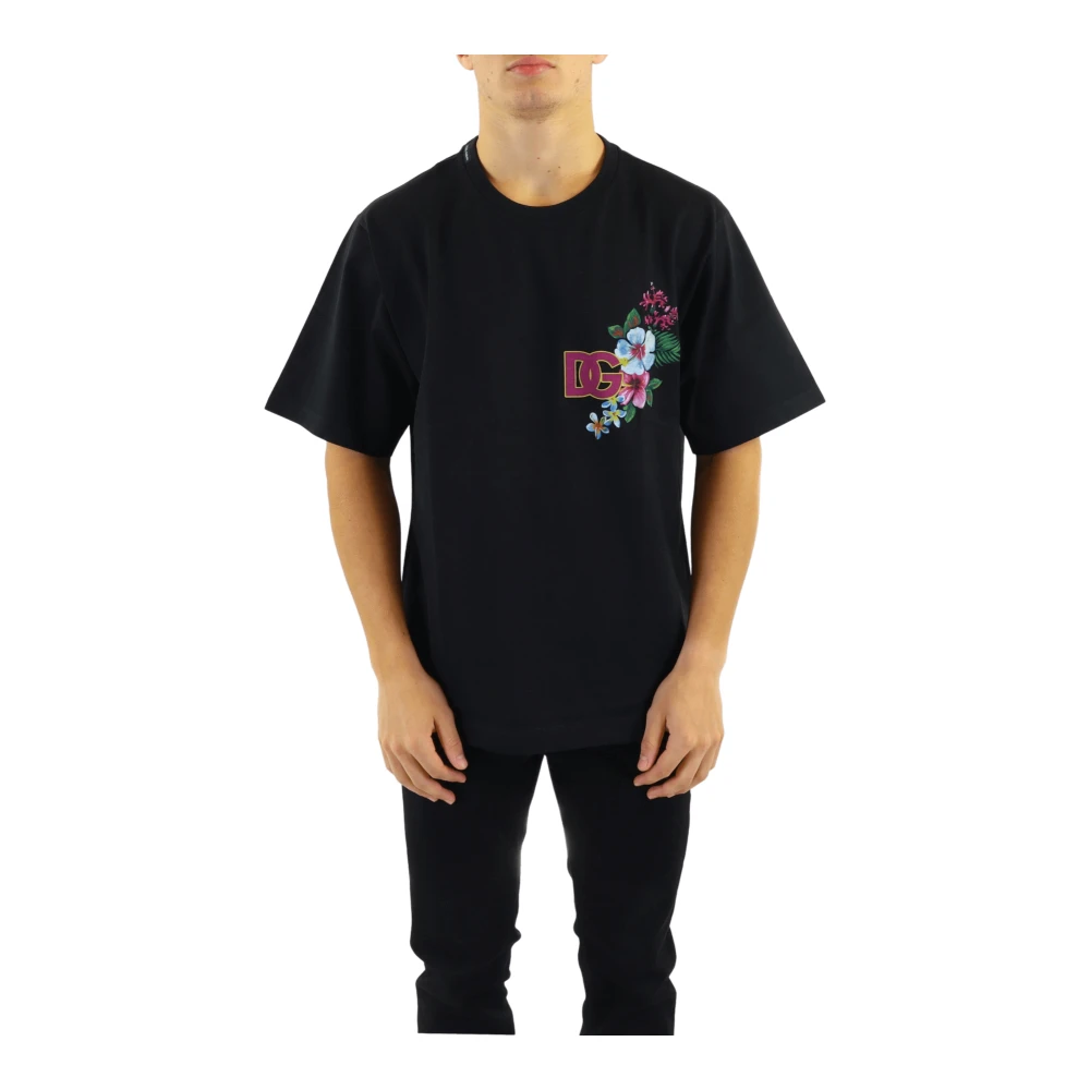 Dolce & Gabbana Men's Black T-Shirts,, Sicily Shoes Small