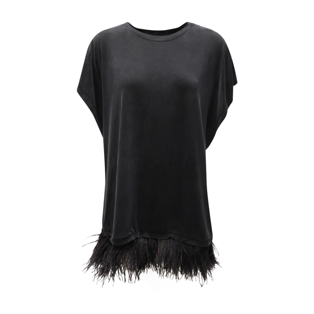 Dondup Black Maxi Dress T-Shirt - Female - Short Dresses - S - Dresses