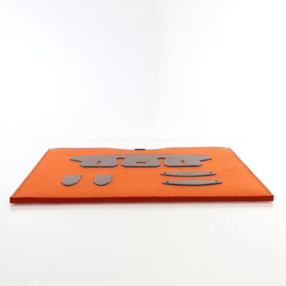 Hermès Vintage Pre-owned Leather clutches Orange Dames