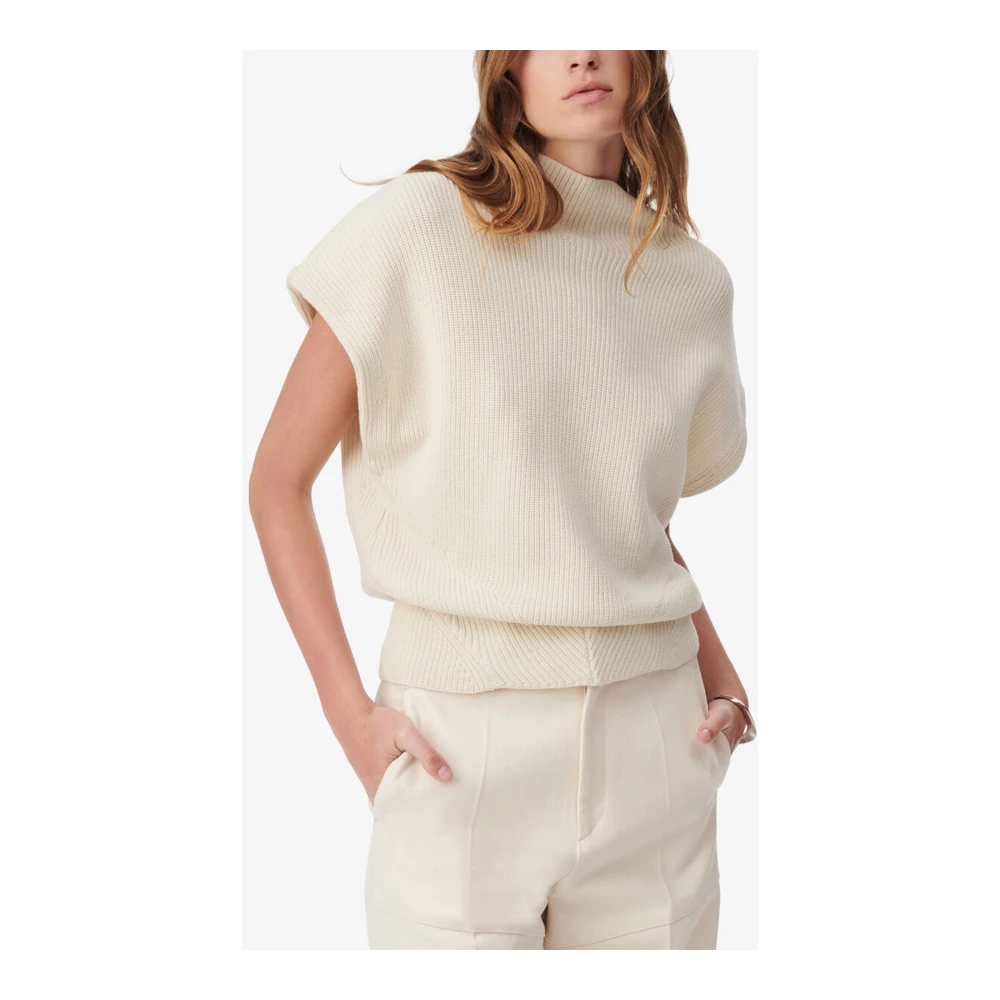 IRO Gebreide Beige Trui met Ritssluiting Beige Dames