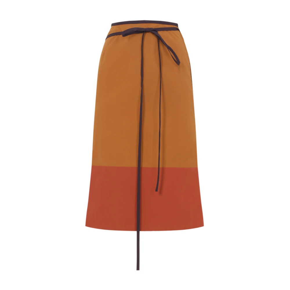 Saint Laurent Women's Multicolor Midi Skirts, Xs, Nylon Midi Skirt