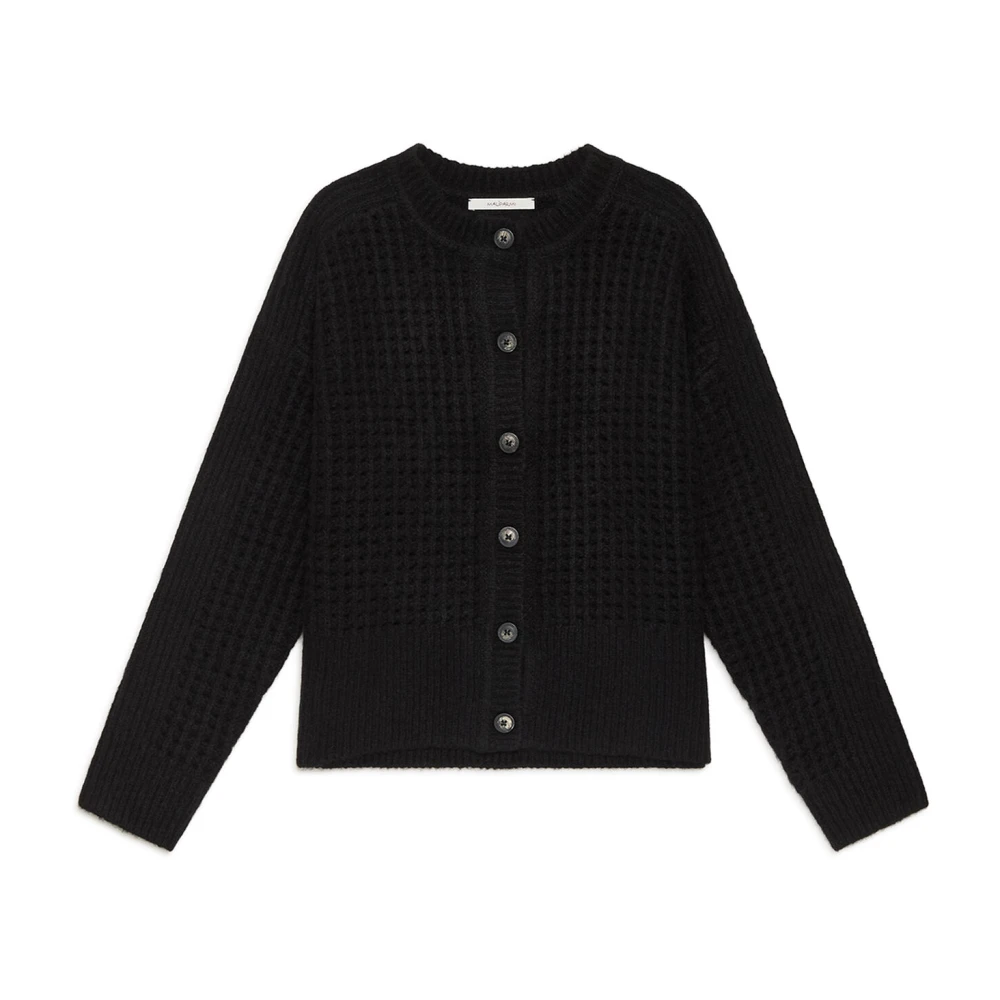 Maliparmi Women's Black Cardigans, Xs, Merino Cardigan