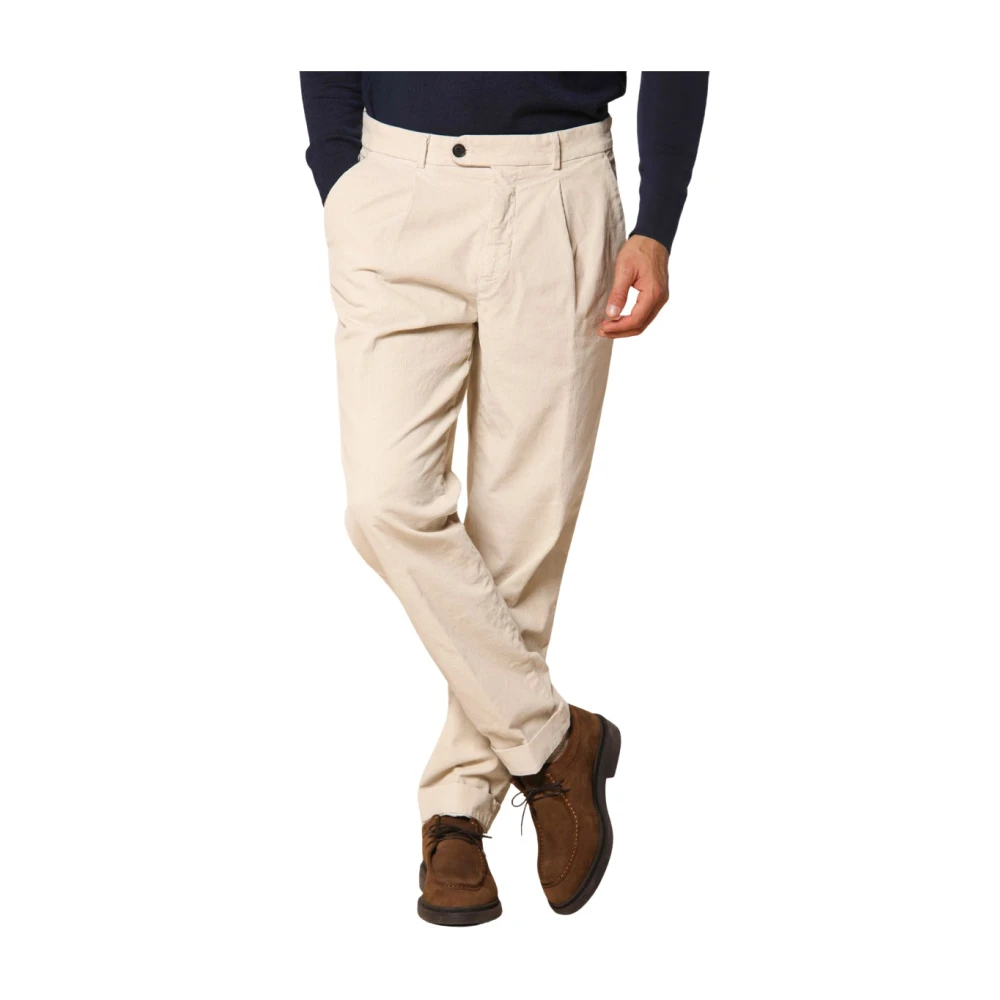 Mason's Fluwelen Chino Broek Wintercollectie Beige Heren