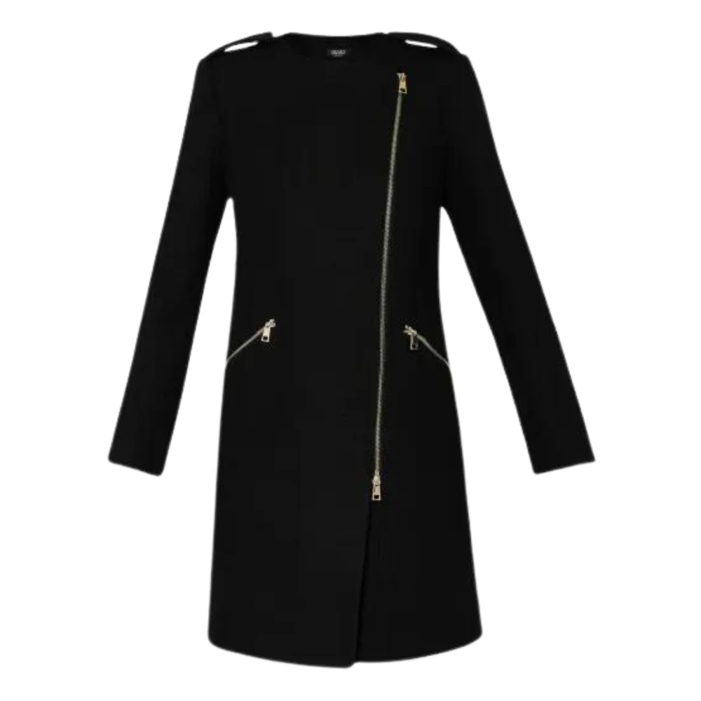 Liu Jo Wollen Jas Met Rits Black Dames