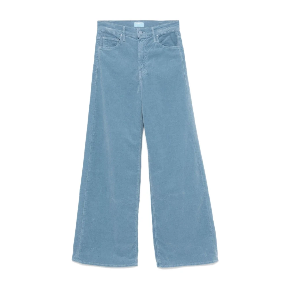 Mother Blauwe Corduroy Flared Jeans Blue Dames