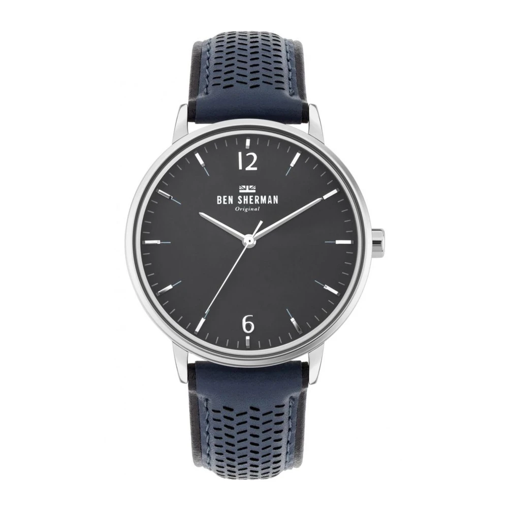 Ben Sherman Men's Blue Leather Strap Quartz Watch