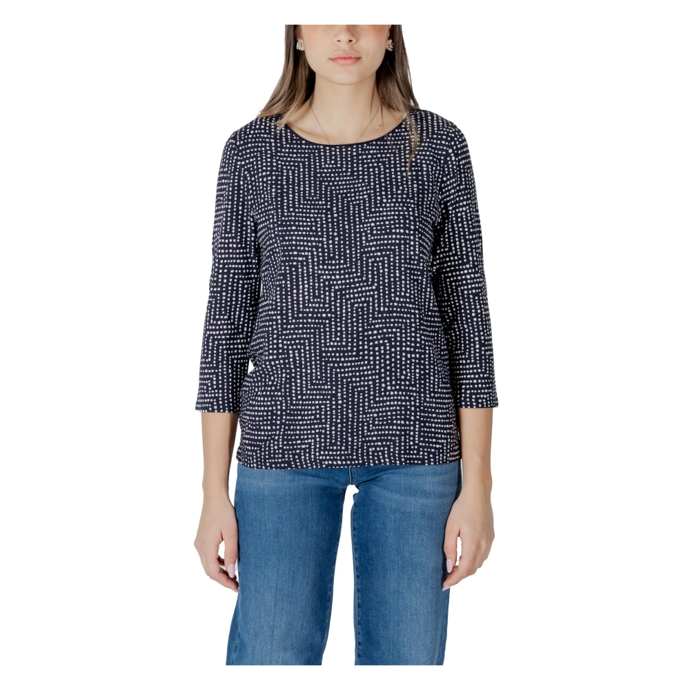 Street One Polka Dot Lange Mouw Blouse Multicolor Dames