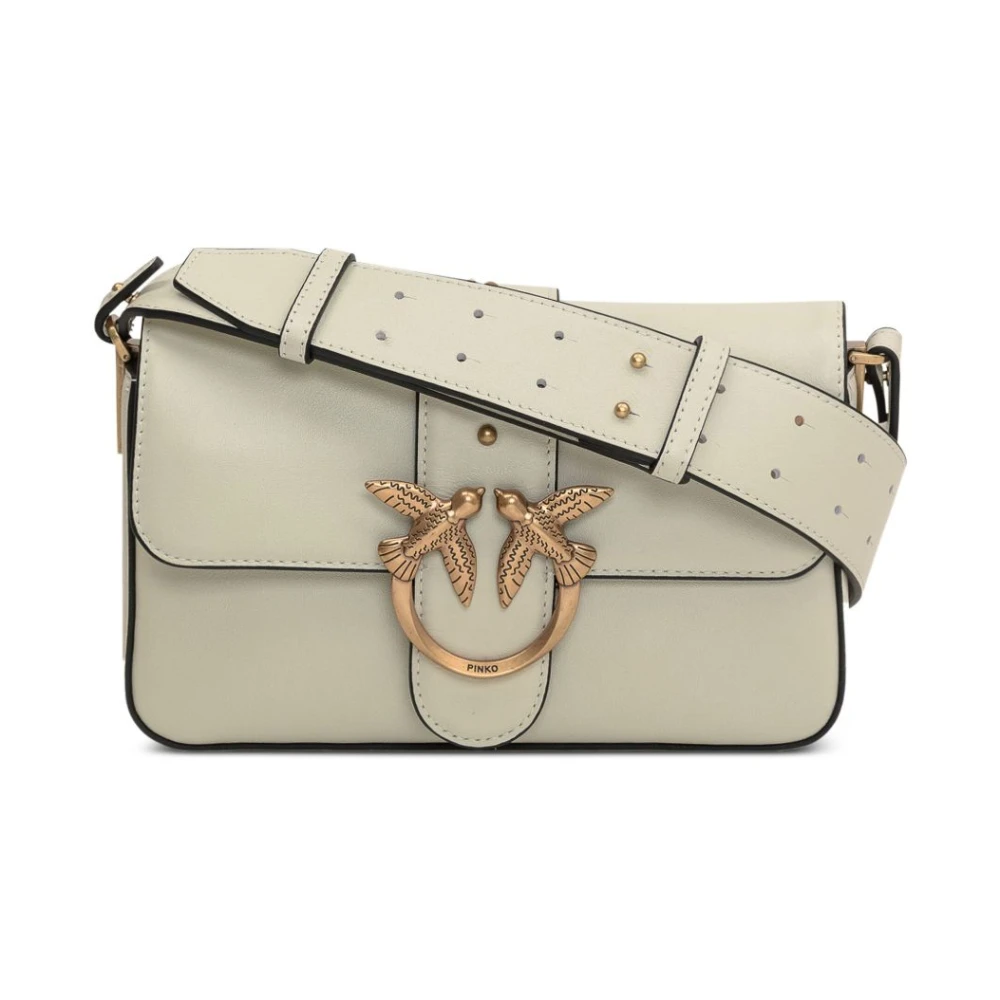 pinko Witte en Gouden Schoudertas White Dames