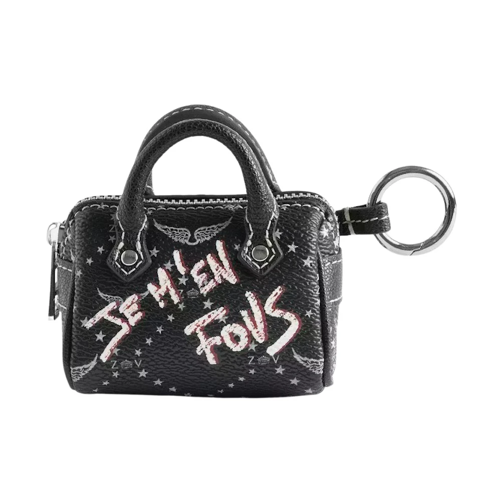 Zadig & Voltaire Women's Black Mini Bag Keyring