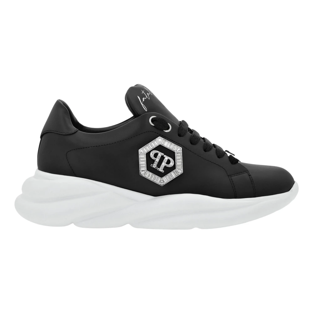 Philipp Plein Nappa Leather Runner Crystal Fatale Dames Schoenen Zwart