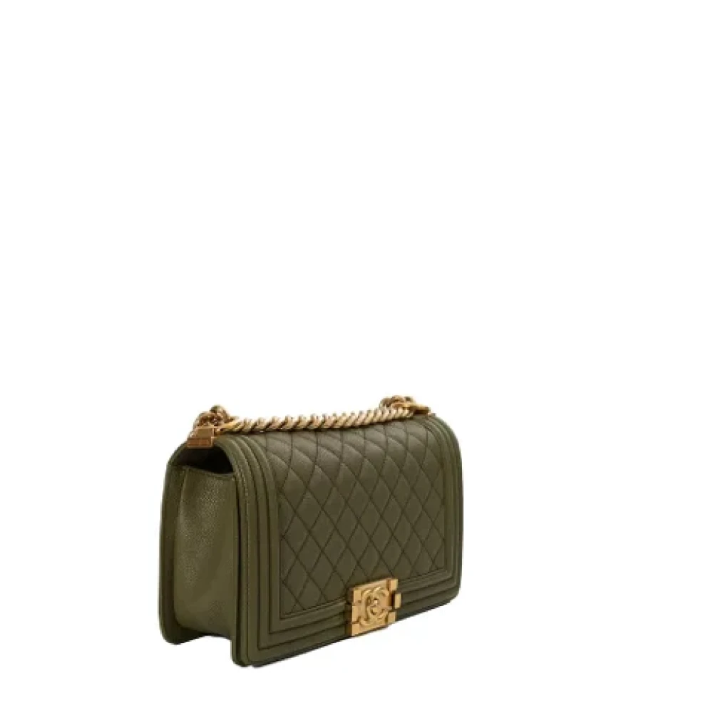 Chanel Vintage Pre-owned Leather chanel-bags Green Dames
