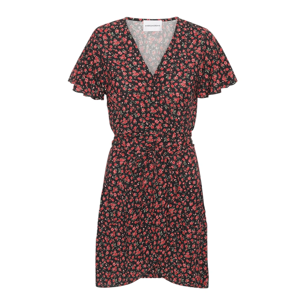 American Dreams Bloemen Wikkeljurk met Ruches Pink Dames