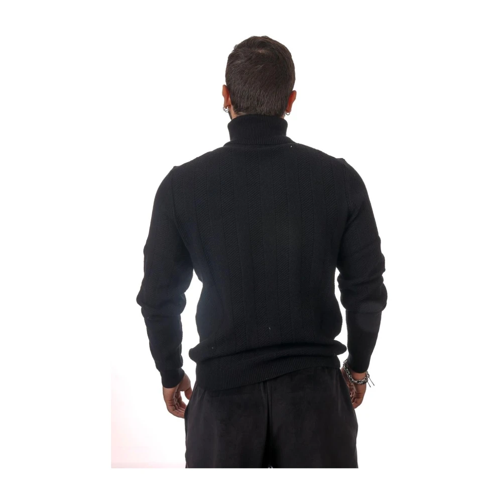 Sun68 Turtle Gebreide Coltrui Black Heren