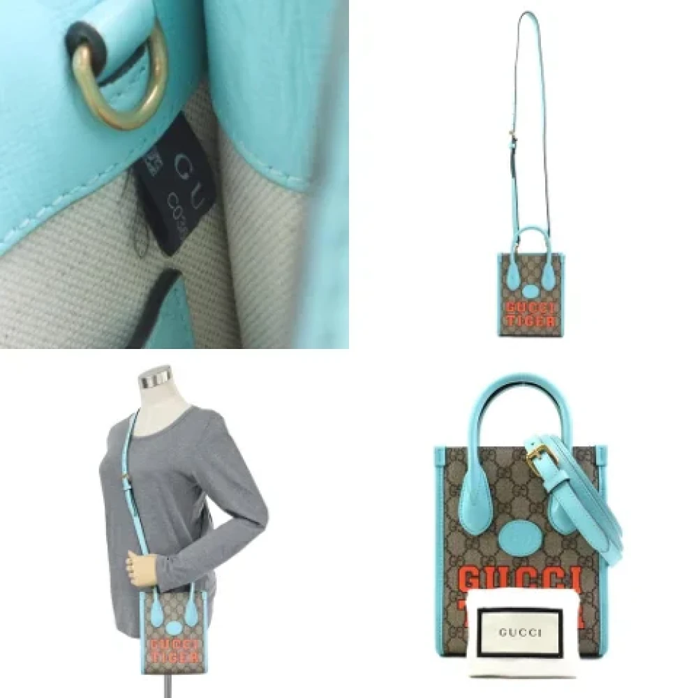 Gucci Vintage Pre-owned Fabric handbags Blue Dames