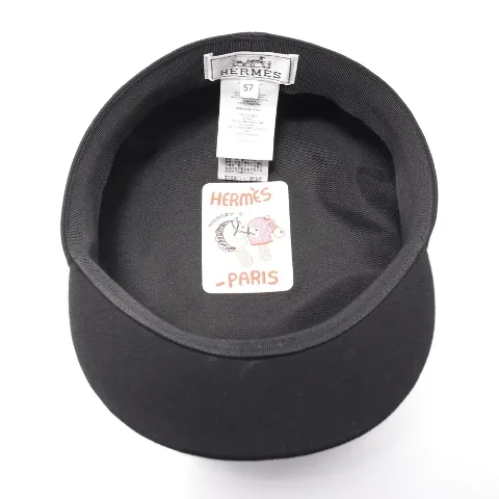 Hermès Vintage Pre-owned Cotton hats Black Dames