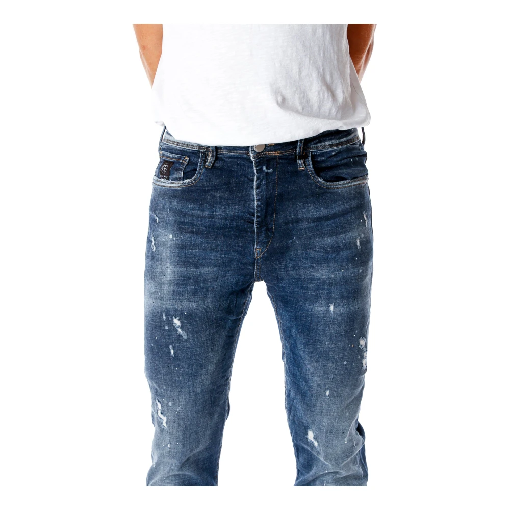 Elias Rumelis Relaxed Fit Midwaist Jeans met Unieke Details Blue Heren