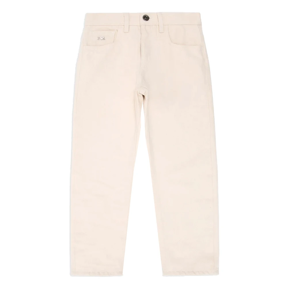 Emporio Armani Boys Beige Jeans, 6 Y, Denim Jeans