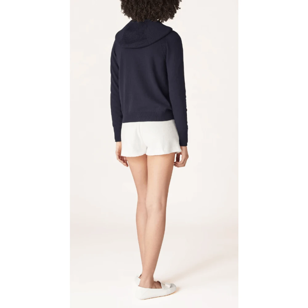 Loro Piana Blauwe Casual Bomber Jas Ritssluiting Blue Dames