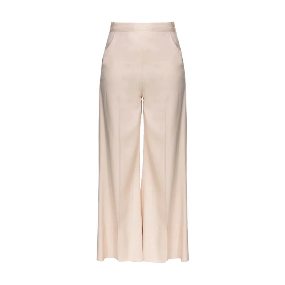 Pinko Wijde Lyocell broek Beige Dames