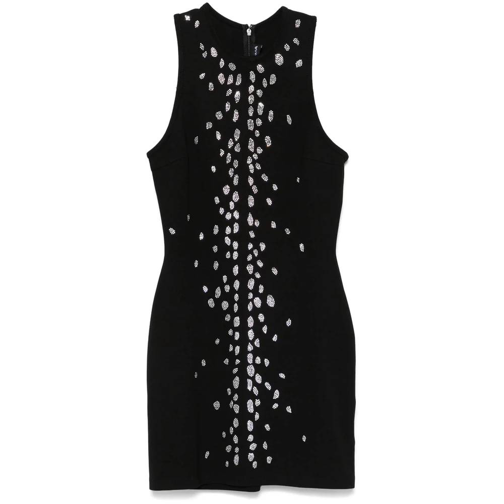David Koma Zwarte Mouwloze Ronde Hals Jurk Black Dames