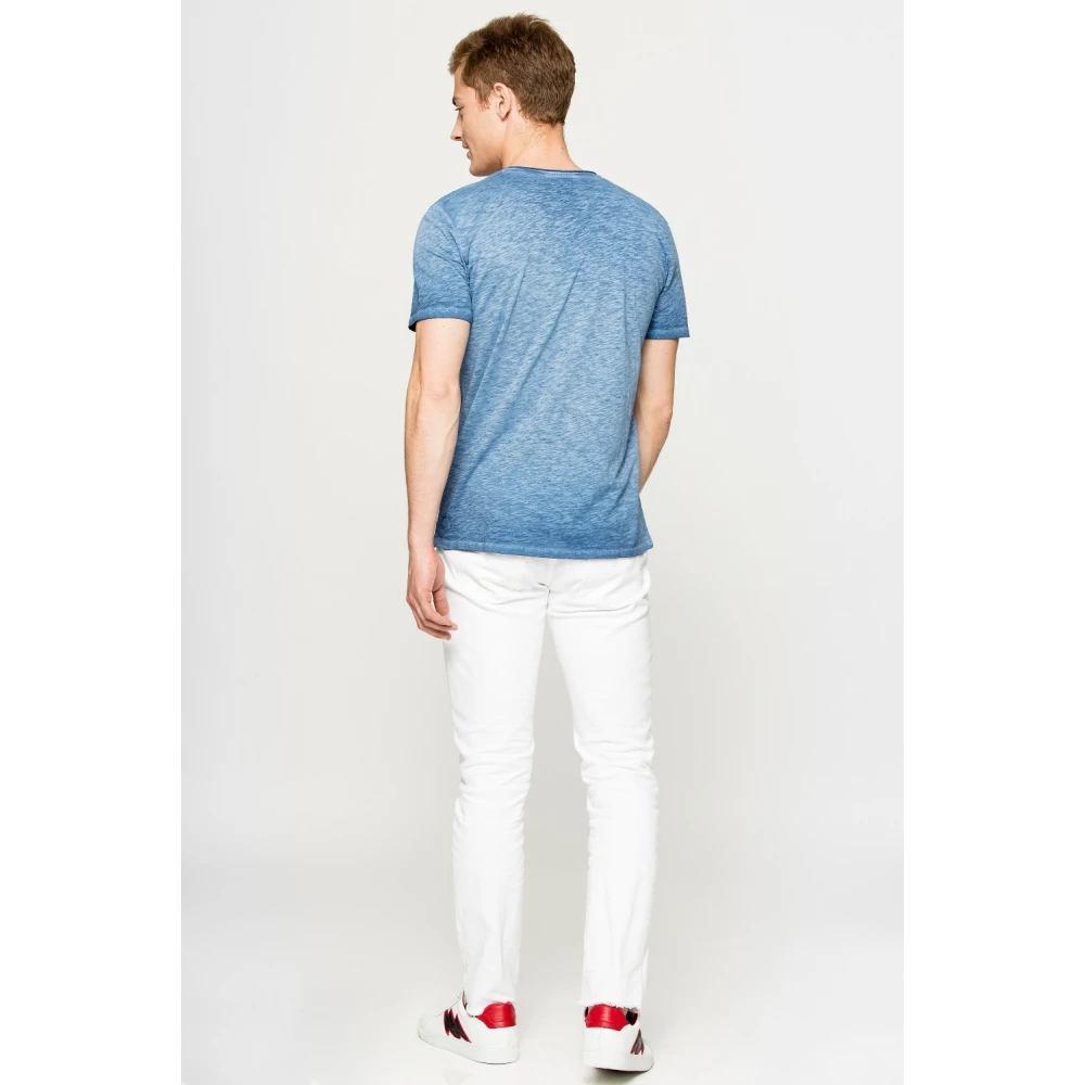 Zadig & Voltaire Blauwe Toby Koud geverfde T-shirt Blue Heren