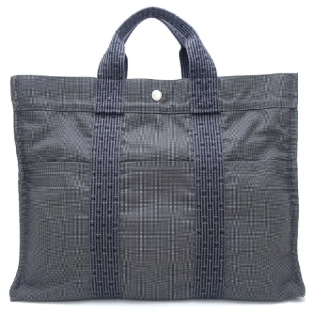 Hermès Vintage Pre-owned Canvas handbags Gray Dames