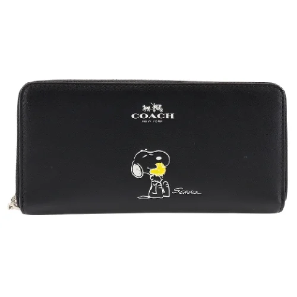 Coach Pre-owned Leather wallets Black Dames