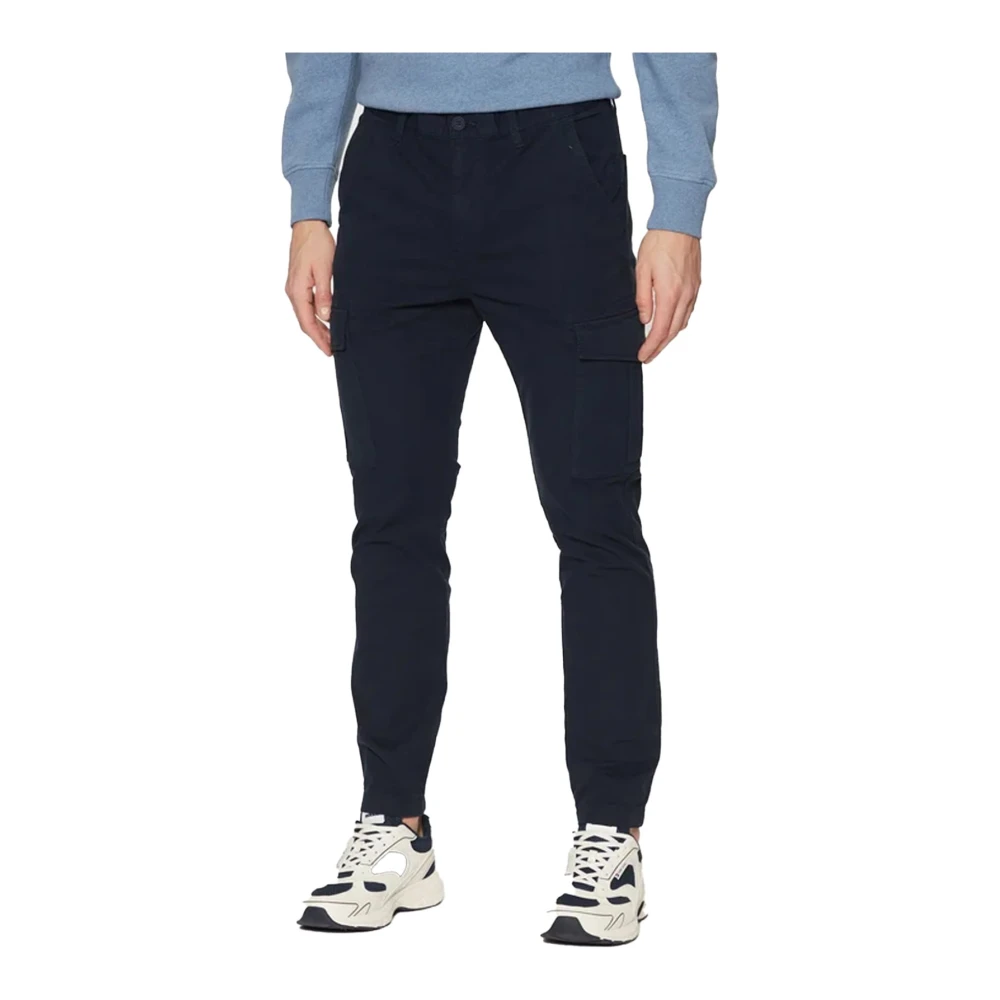 Tommy Jeans Stretch bomull chino byxor - Morot Blue, Herr