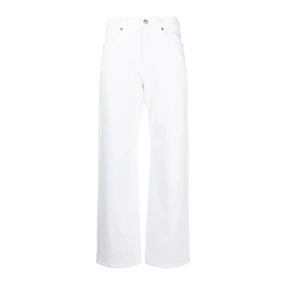 P.a.r.o.s.h. Witte Straight Jeans Hoge Taille White Dames