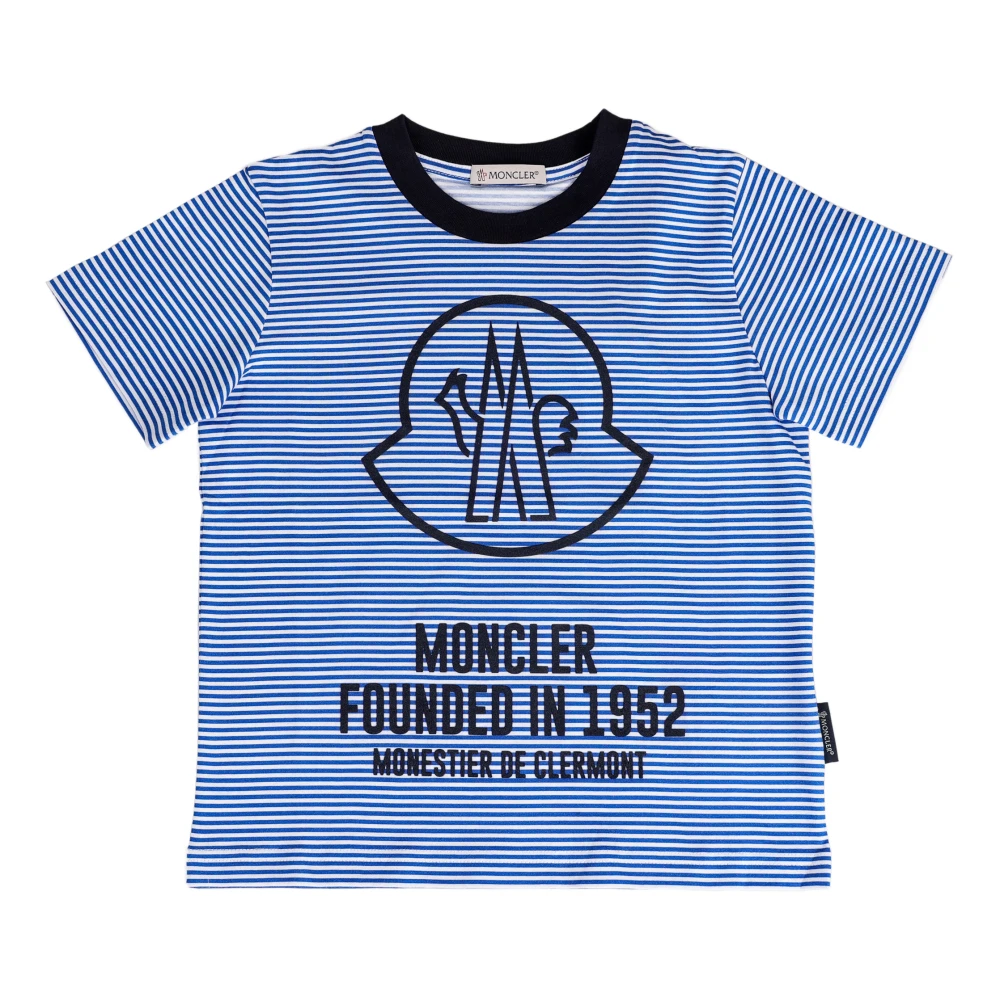 Moncler Barn T-Shirt, Art H19548C0001183907 Blue, Pojke