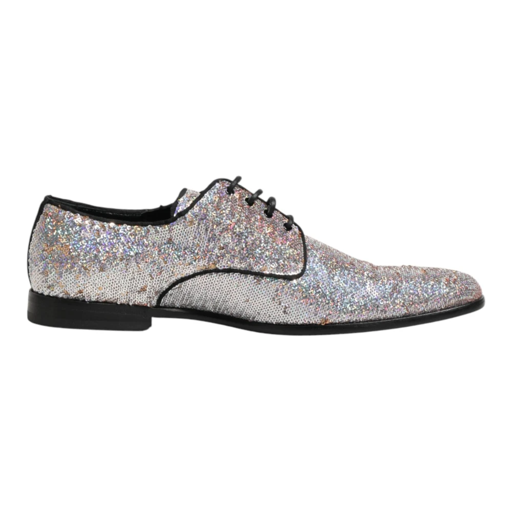 Dolce & Gabbana Men's Gray Gorgeous Derby Dress Shoes