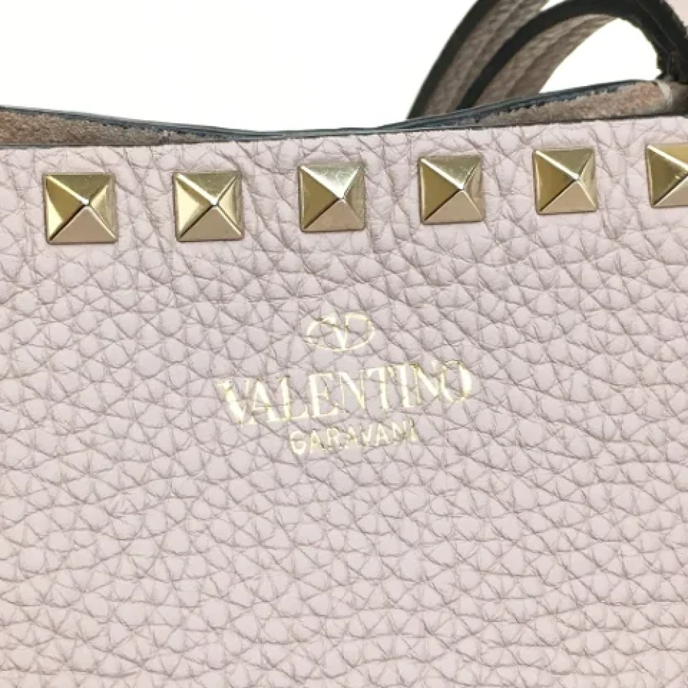Valentino Vintage Pre-owned Leather handbags Beige Dames